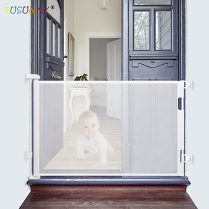 Barrière de sécurité rétractable pour bébé en maille PVC, barrière d'<span class=keywords><strong>escalier</strong></span> rétractable pour bébé, protection de porte de sécurité pour bébé, clôture de sécurité pour bébé - Product Image 2