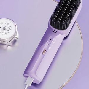 Lisseur de cheveux sans fil anti-brûlure à chargement Type-C 2025, brosse lissante portable sans fil avec ions négatifs - Product Image 6