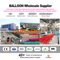 Ballons en latex à l'hélium EN71-12 CE, vente en gros, couleurs assorties, mat, 5, 10, 12, 18, 36 pouces, décoration pour anniversaire, mariage, fête