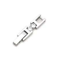 Fermoir rond en zircon plaqué or en acier inoxydable pour bracelet et montre, accessoires de bijoux DIY, emballage en sac OPP