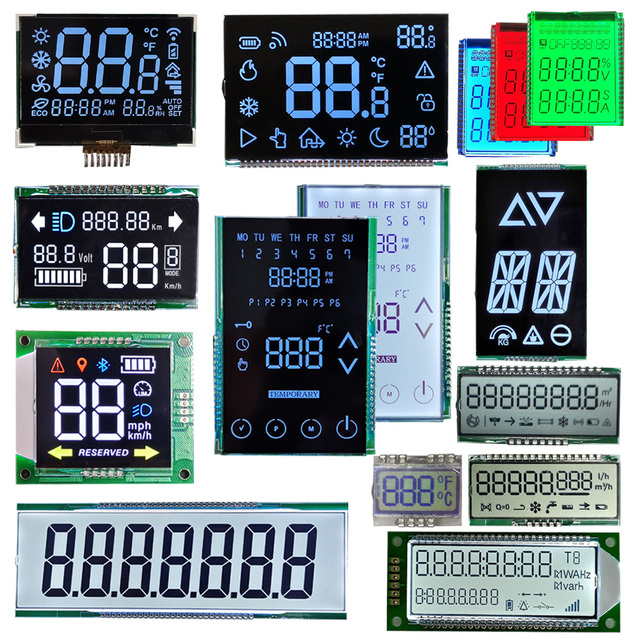 Factory Customized Monochrome Touch LCD Display TN HTN FSTN Black VA Screen for Thermostat OEM/ODM