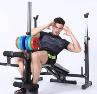 Équipement de fitness, banc de musculation à traction haute, banc multifonction pliable, rack de squat avec poulie