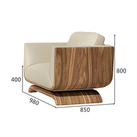 Skandinavischer Chesterfield-Sofa-Set in Cremeweiß mit PU-Lederpolsterung, Verstellbarer Akzent-Sessel für Apartment und Hotel-Wohnbereich