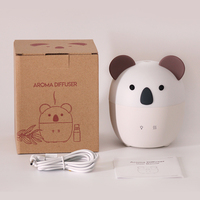 Humidificateur ultrasonique électrique miniature en forme de koala personnalisé, veilleuse LED intelligente en forme d'animal, diffuseur d'huiles essentielles portable
