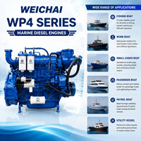 Moteur diesel marin WEICHAI WP4C120-18, puissance efficace à refroidissement par air pour les ferries, les navires de passagers, les bateaux de pêche et les bateaux de travail