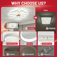 Plafonnier moderne blanc de haute qualité, télécommande, application Tuya, plafonnier LED intelligent pour salon, chambre à coucher, décoration de la maison
