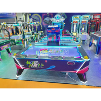 Table de hockey à air multi-balles interactive parent-enfant à monnayeur pour centres commerciaux