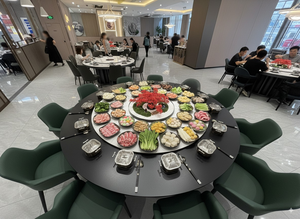 Bàn lẩu điện với nồi cảm ứng bàn lẩu quay bàn lẩu không khói bàn lẩu - Product Image 4