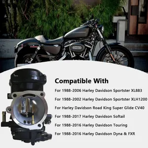 Đen Bộ chế hòa khí CV40 CV 40mm cho Harley Davidson Sportster 883 1200 XL883 xlh1200 27490 27465 27421-99c Bộ chế hòa khí