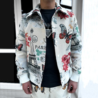 Veste décontractée ajustée, style varsity, broderie personnalisée, manches longues, fermeture éclair, vêtement de motard tendance, personnalisable