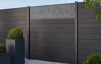Panneaux de clôture de sécurité en alliage d'aluminium, finition thermolaquée 3D, design moderne, assemblage facile, 6 pieds, pour villa et maison