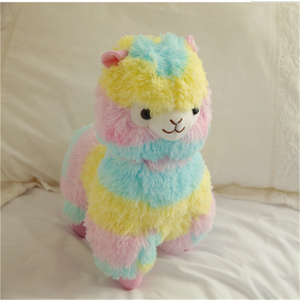 Vente chaude Colorée Animal Peluche Peluche Attrayant Arc-En-Ciel En Peluche Alpaga Jouet - Product Image 5