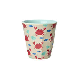 Gobelet enfant en mélamine 300ml, imprimé jungle zèbre hippopotame, pour jus et lait - Product Image 1