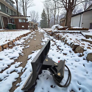 RoadLovin Pelle à neige pour chargeuse compacte Mini fixation Lame à neige hydraulique 1700x800x760mm pour machines de construction - Product Image 1