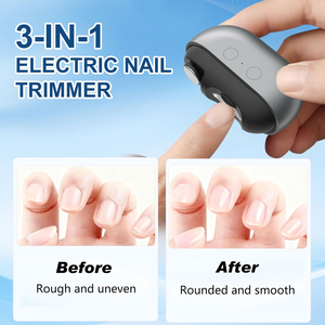 Mini Cortador y Pulidor de Uñas Eléctrico 2 en 1, con Apertura de Mandíbula Ancha Curva, Recargable, Portátil, con Colector de Polvo de Uñas - Product Image 2