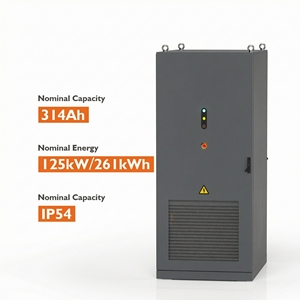 261kWh 250kW LiFePO4 Lithium Ion Battery Pack <b>Energy</b> <b>Storage</b> <b>System</b> 8000 Cycle Life Cooling for Commercial Solar <b>Systems</b> - Product Image 1
