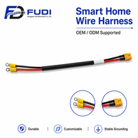 UL3135 # Câble conducteur en cuivre étamé PVC 12 AWG avec connecteur femelle XT60 et borne à 2 anneaux pour batterie de robot, 250 mm