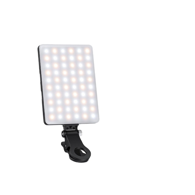 NEEWER BASICS 60 LED Selfie Light 2000mAh Rechargeable CRI 95+ 3 Light Modes Front & Back Phone Clip for Phone/Tablet/Laptop