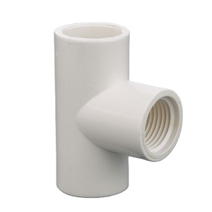 OEM hỗ trợ cung cấp Ổ cắm ống nước vật liệu nữ Threaded bằng TEE nhựa PVC phụ kiện đường ống - Product Image 1