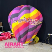 Ballon gonflable en forme d'air chaud de fraise de musique de thème de fraise, a annoncé le ballon de forme d'air chaud