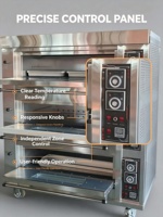 Four de boulangerie commercial robuste, nouvelle arrivée, en acier inoxydable, à plusieurs niveaux, pour hôtel, restaurant, cuisine commerciale