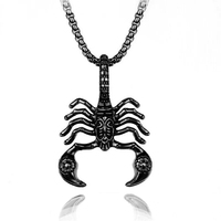 Collier à chaîne pendentif Scorpion unique Accessoire en acier inoxydable pour hommes Bijoux de style hip-hop tendance avec design évidé Nouveau