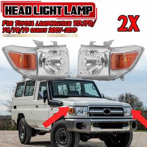 Par de Faros Delanteros para Toyota Landcruiser VDJ Serie 70 76 78 79 2007-2019, Conjunto de Lámparas Delanteras - Product Image 1