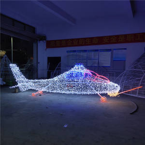 Luces Decorativas Navideñas LED 3D con Forma de Avión para Interiores, Clasificación IP65 para Uso en Exteriores, Centros Comerciales, Restaurantes, Salones de Eventos, Festivales - Product Image 1