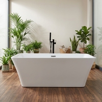 Baignoire autoportante moderne en acrylique sans couture avec égouttoir Baignoire prix d'usine Baignoires de trempage pour hôtels