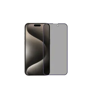 Venta al por mayor de fábrica 1 2 Pack para Iphone 13 Pro Max 12 11 X Xr Full Glue 9h 2.5d Anti-Spy Privacy Protector de pantalla de vidrio templado