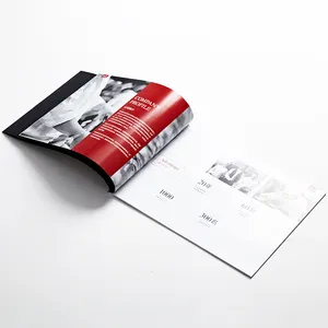 Barato revista personalizada color a6 folleto acordeón doble folleto impresión de catálogo