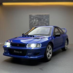 Coche Deportivo de Aleación Fundida a Presión Subaru Impreza WRX STI a Escala 1:24 con Simulación Acústico-Óptica, Ruedas de Retroceso y Movimiento, Regalo para Niños - Product Image 5
