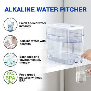 Carafe filtrante à eau Bluetech HS522 Fressia 7,<span class=keywords><strong>5</strong></span> L, <span class=keywords><strong>plastique</strong></span> sans BPA, manuelle, avec mesureur TDS intégré, ergonomique - Product Image 3