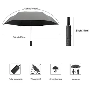 도매 사용자 정의 여행 휴대용 방수 안전 반동 자동 3 접이식 접이식 여성 여자 여자 여자 우산 로고