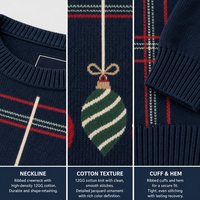 Pull de Noël moche pour homme, tricoté à motif écossais, chaud pour l'hiver, 12GG, faible MOQ, ODM, en mélange de cachemire jacquard