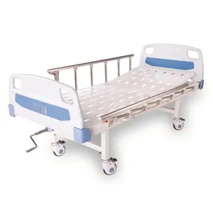 Hospital Furniture ABS 2 Crank Manual Nursing Care Bed 2 Crank Patient Bed