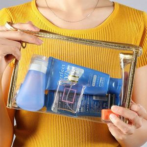 Waterproof Wash Zipper Toiletry Beauty Custom Logo Cosmetic Transparent Pvc Makeup Bag Organizer Travel for Women - Product Image 2
