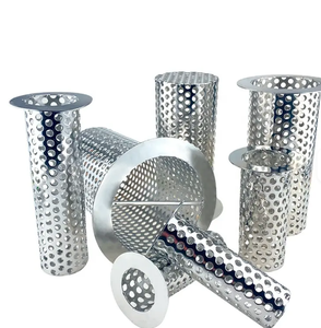 Tubos de Filtro Metálicos de Acero Inoxidable 304 Personalizados, Silenciador de Escape Industrial con Orificios Cilíndricos Perforados, Estado: Nuevo - Product Image 2