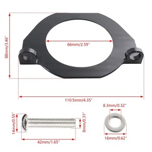 Plaque de protection de vilebrequin Auso-Racing pour moteur BMW N55 N54 N52 S55 en alliage d'aluminium noir - Product Image 2