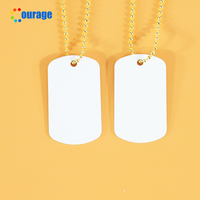 Pendentifs pour chiens en aluminium, type médaille, vierges pour sublimation, collier personnalisable avec photo, impression double face