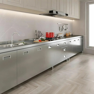 Nessuna installazione SS304 armadio da cucina in acciaio inox piccole famiglie durevole e robusto antibatterico cucina fornelli armadio - Product Image 1