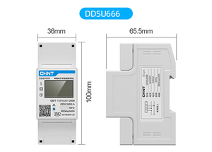 CHINT-medidor de potencia digital de vatios, carril de guía DIN electrónico monofásico, calidad Superior, tipo de utilidad <span class=keywords><strong>DDSU666</strong></span> - Product Image 4