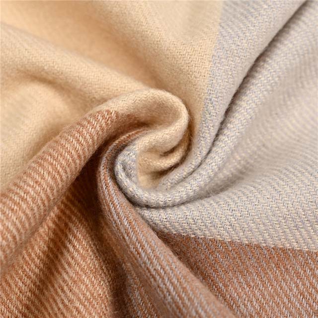 Luxury Fashion Autumn Winter Neck Scarf Warm Bicolor Imitated Cashmere Winter Scarf For Women
