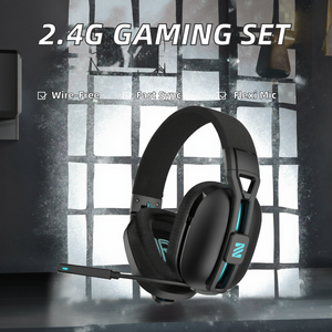 Meilleures ventes <span class=keywords><strong>Casque</strong></span> de jeu <span class=keywords><strong>sans</strong></span> <span class=keywords><strong>fil</strong></span> 2.4G avec codec AAC Micro réglable à faible latence à trois modes pour DJ et joueurs - Product Image 2