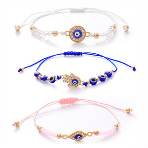 3 unids/set <span class=keywords><strong>mal</strong></span> <span class=keywords><strong>de</strong></span> <span class=keywords><strong>ojo</strong></span> pulseras mejor amigo juego par pulsera Bff amistad relación novia regalo <span class=keywords><strong>de</strong></span> San Valentín - Product Image 1