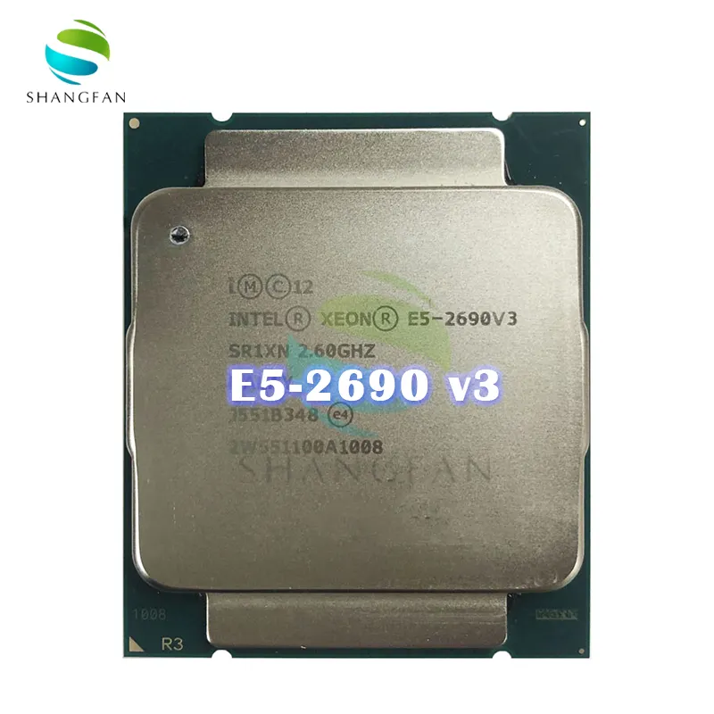 Đối Với Intel Xeon E5-2690 V3 E5 2690v3 E5 2690 V3 2.6 GHz Mười Hai-Core Hai Mươi-Bốn-Chủ Đề 30MB 135W Bộ Vi Xử Lý CPU LGA 2011