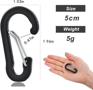 Leggero 5cm in alluminio Mini moschettone a forma di molla a forma di molla portachiavi in metallo per l'arrampicata pesca escursioni <span class=keywords><strong>avventure</strong></span> all'aria aperta - Product Image 1