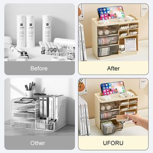 Organisateur de rangement de bureau, tiroir de rangement, boîte de rangement en plastique - Product Image 3