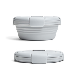 <strong>AMZ</strong> HOT Silicone Bento Lunch Box Silicone Fresh Keeping Box Sealed Leakage Proof Food Grade 1100ML Foldable <strong>Kitchen</strong> Food Storage - Product Image 3