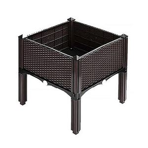 Produit de jardinage pour la maison : Grand bac à légumes surélevé en plastique, carré, assemblé, pour la culture de fleurs et de légumes - Product Image 5